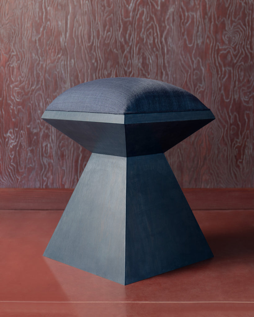 DIAMOND STOOL IN BLUE