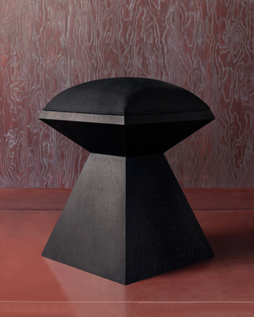 DIAMOND STOOL IN EBONY