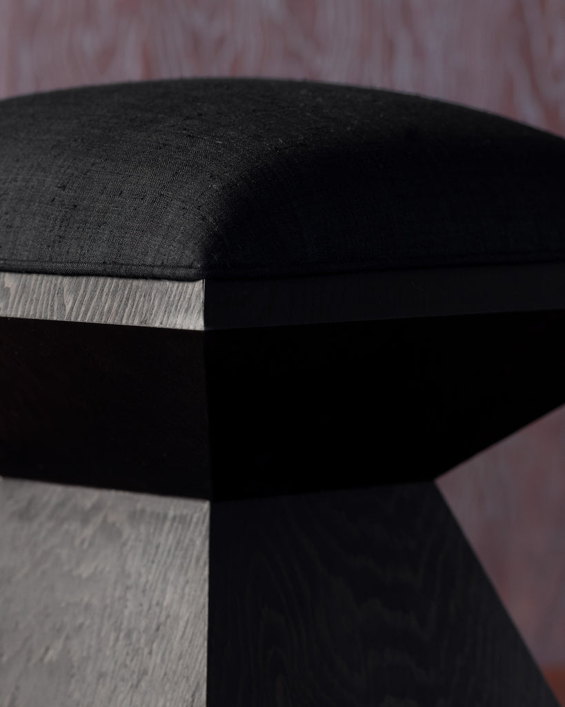 DIAMOND STOOL IN EBONY