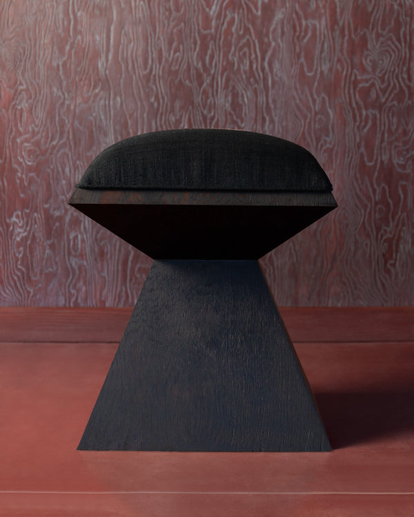 DIAMOND STOOL IN EBONY