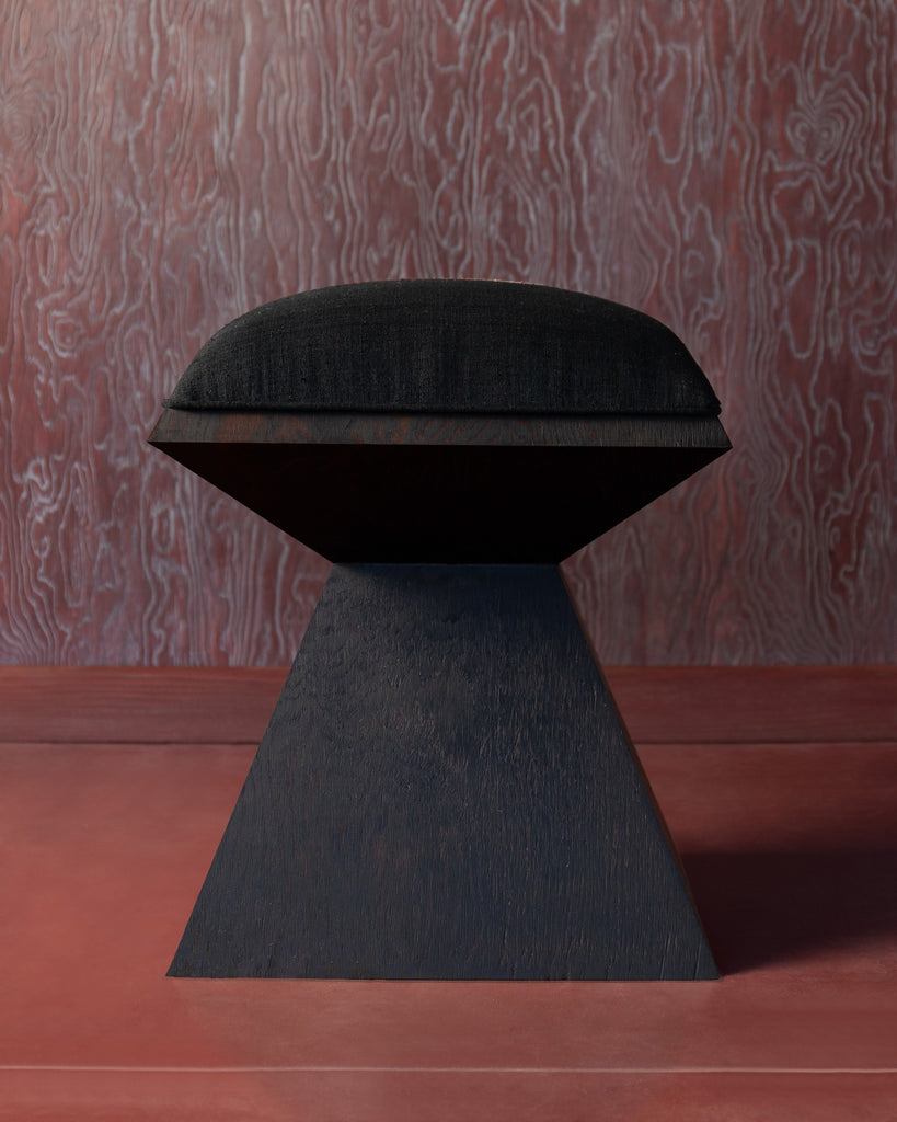 DIAMOND STOOL IN EBONY