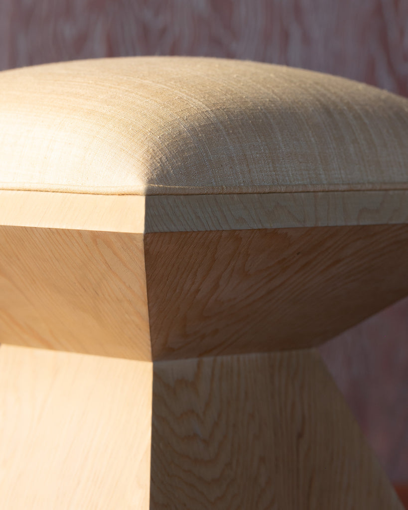 DIAMOND STOOL IN CREAM