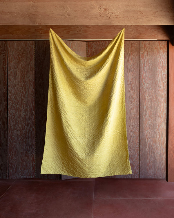 GREEN SILK THROW