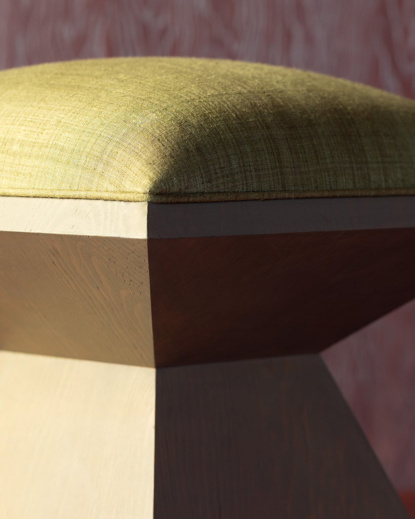 DIAMOND STOOL IN GREEN
