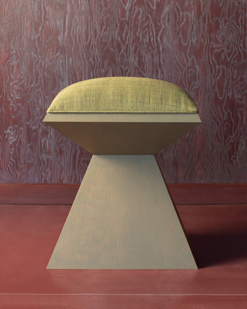 DIAMOND STOOL IN GREEN