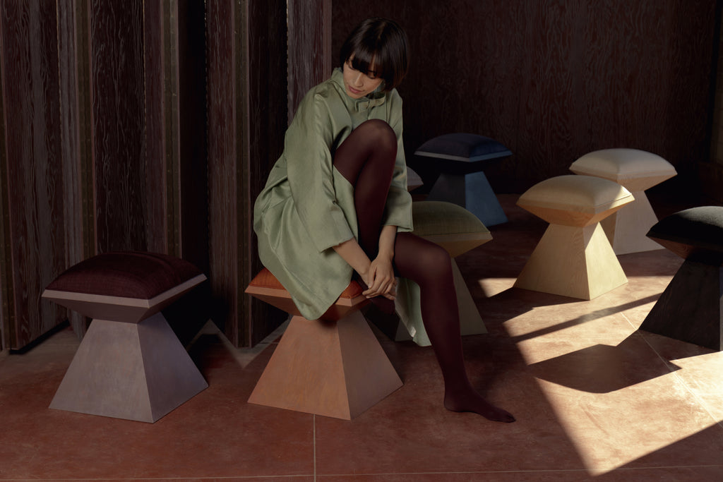 DIAMOND STOOL IN RUST