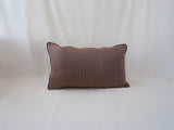 Burgundy Copper Stripe Lumbar Pillow