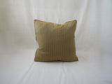 Olive Stripe Silk Pillow